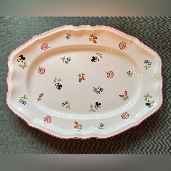 11.25" Villeroy & Boch Petite Fleur Oval Serving Platter Tray Server - Picture 3 of 5
